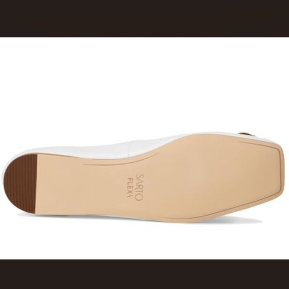 NEW FRANCO SARTO Leather Amaya Flats in white for women 1225 3m7 - Picture 4 of 10